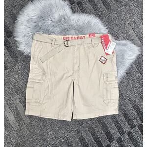 Union Bay Desert Belted Cargo Shorts Vintage Look ~ Size 48 NWT‎
